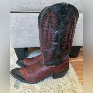Vintage Acme cowboy boots Red and Black